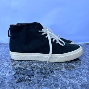 Everlane Canvas High Top Sneakers Black Womeny 11.5/ men 9.5.
